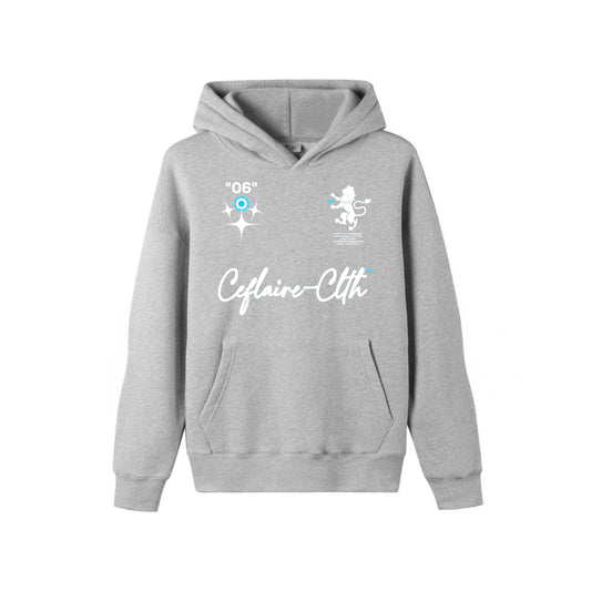 CEFLAIRE "GREY/TURQUOISE 06" HOODIE (580 GSM)