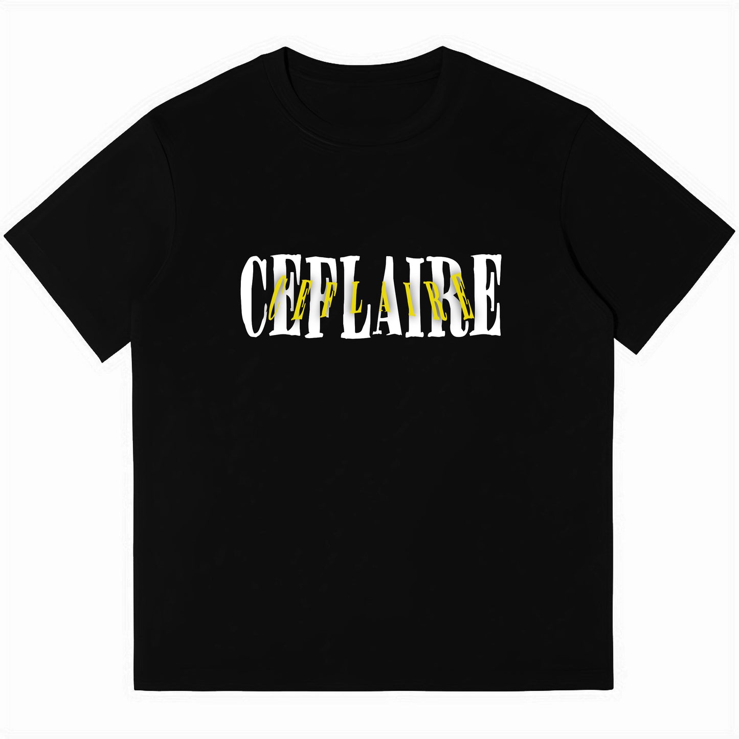 CEFLAIRE "BLACK/YELLOW" TEE