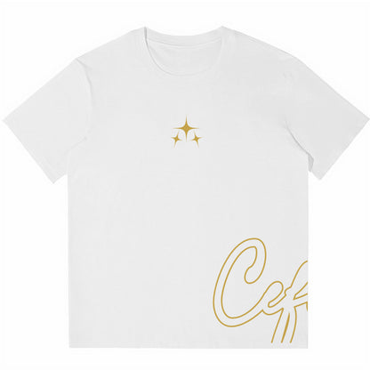 CEFLAIRE "GOLDEN STARS" WHITE TEE