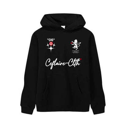 CEFLAIRE "BLACK/RED 06" HOODIE "530 GSM"